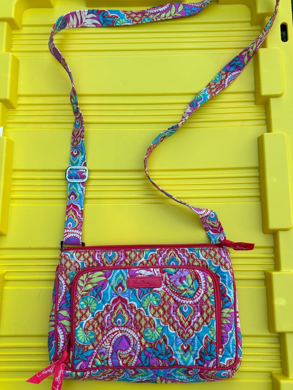 Vera Bradley Paisley in paradise  Multicolor Quilted Crossbody retired color